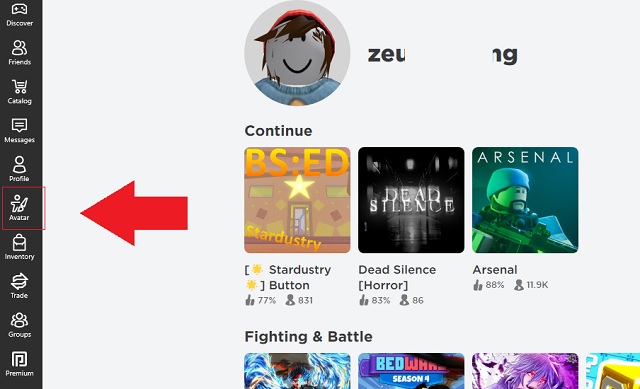 అవతార్ చిహ్నం రోబ్లాక్స్